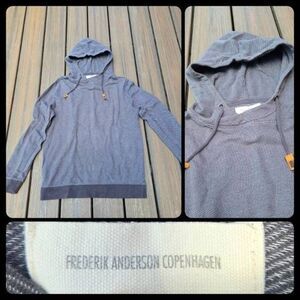 FREDERIK ANDERSON COPENHAGEN pullover hoodie size men's large gray
